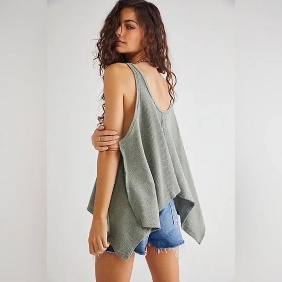 FREE PEOPLE Sing La La Tank By - Moss Size Small - Picture 6 of 7